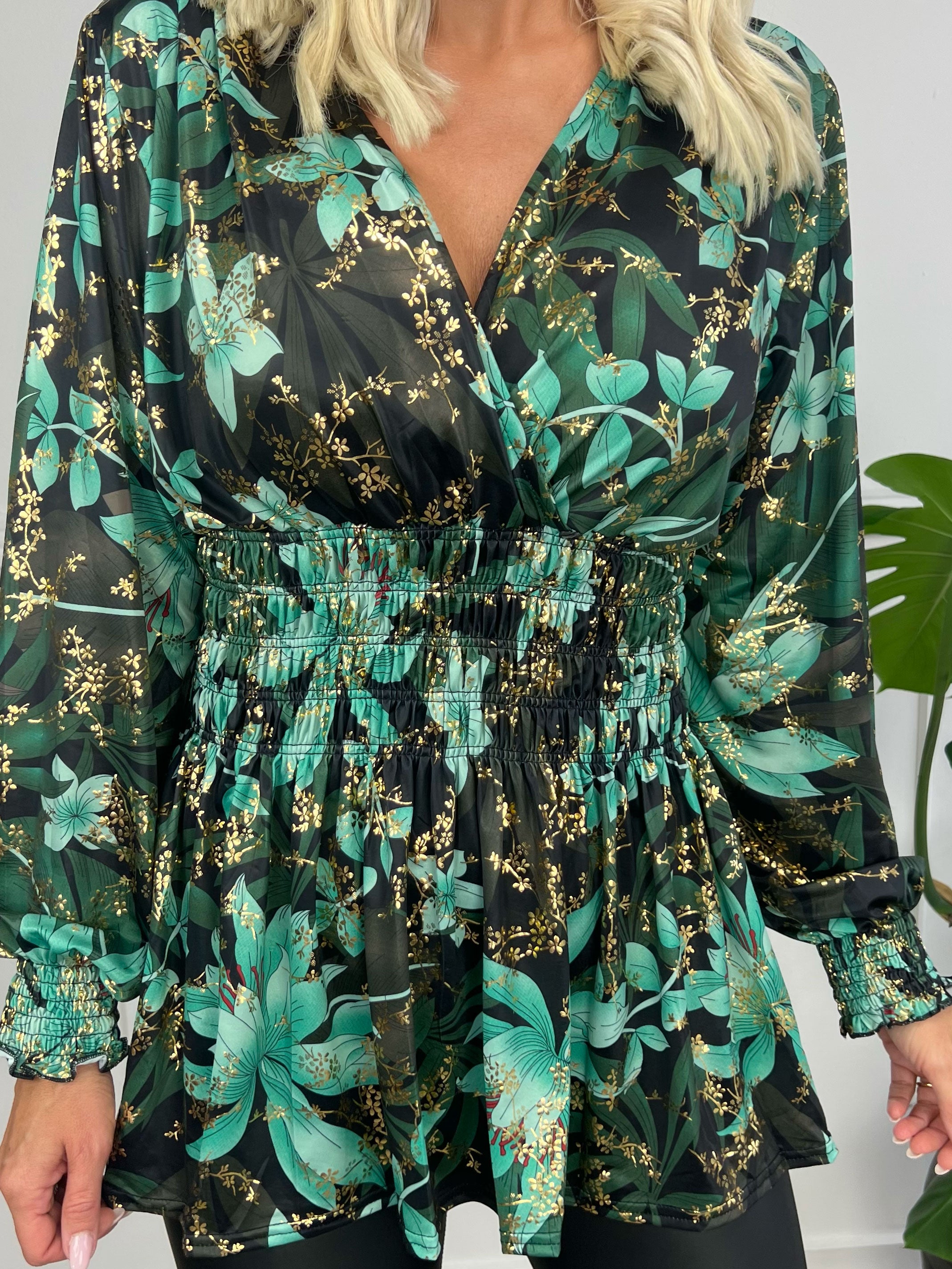 Pams Shirt L/S - Elastisk bluse i krølfrit stof med lange ærmer